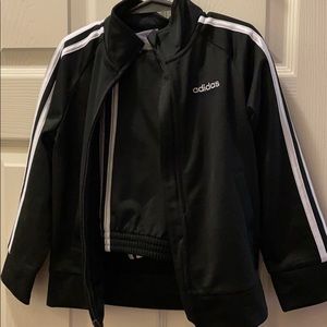 4T Black and White Adidas Tracksuit